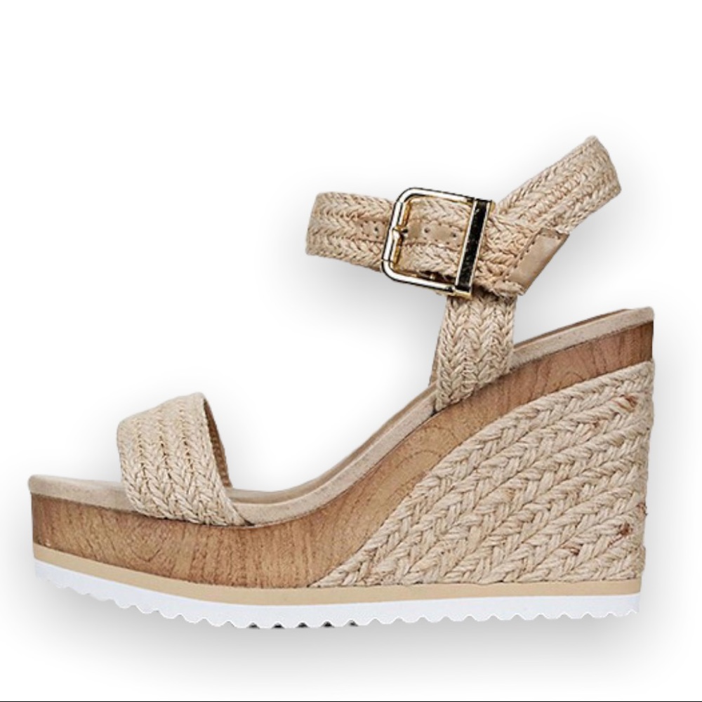 1 Left! Soda Sutter Natural Jute Espadrille Wedge Sandal 10 - Picture 8 of 8